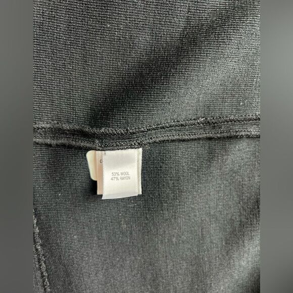 ST JOHN WOOL BLACK LONG JACKET COVER UP SIZE 12 - Picture 6 of 9